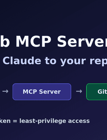 GitHub MCP Server tutorial thumbnail showing Claude connecting to GitHub through an MCP server, with a padlock for the scoped access token